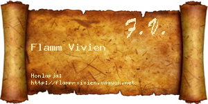 Flamm Vivien névjegykártya
